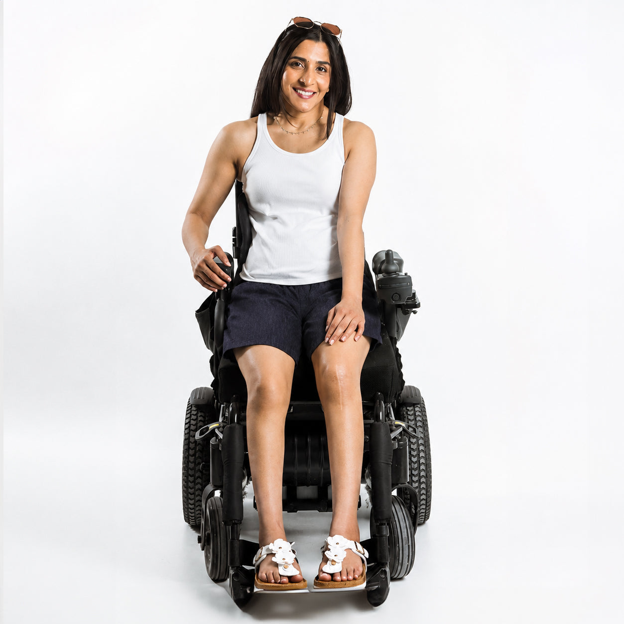 Women's Game Changer Seamless Back Denim Shorts - New Design for Seated & Standing