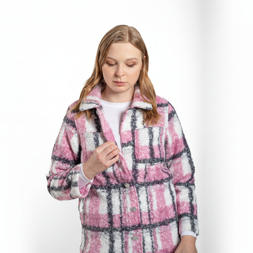 Women's Shacket with Magnetic Buttons