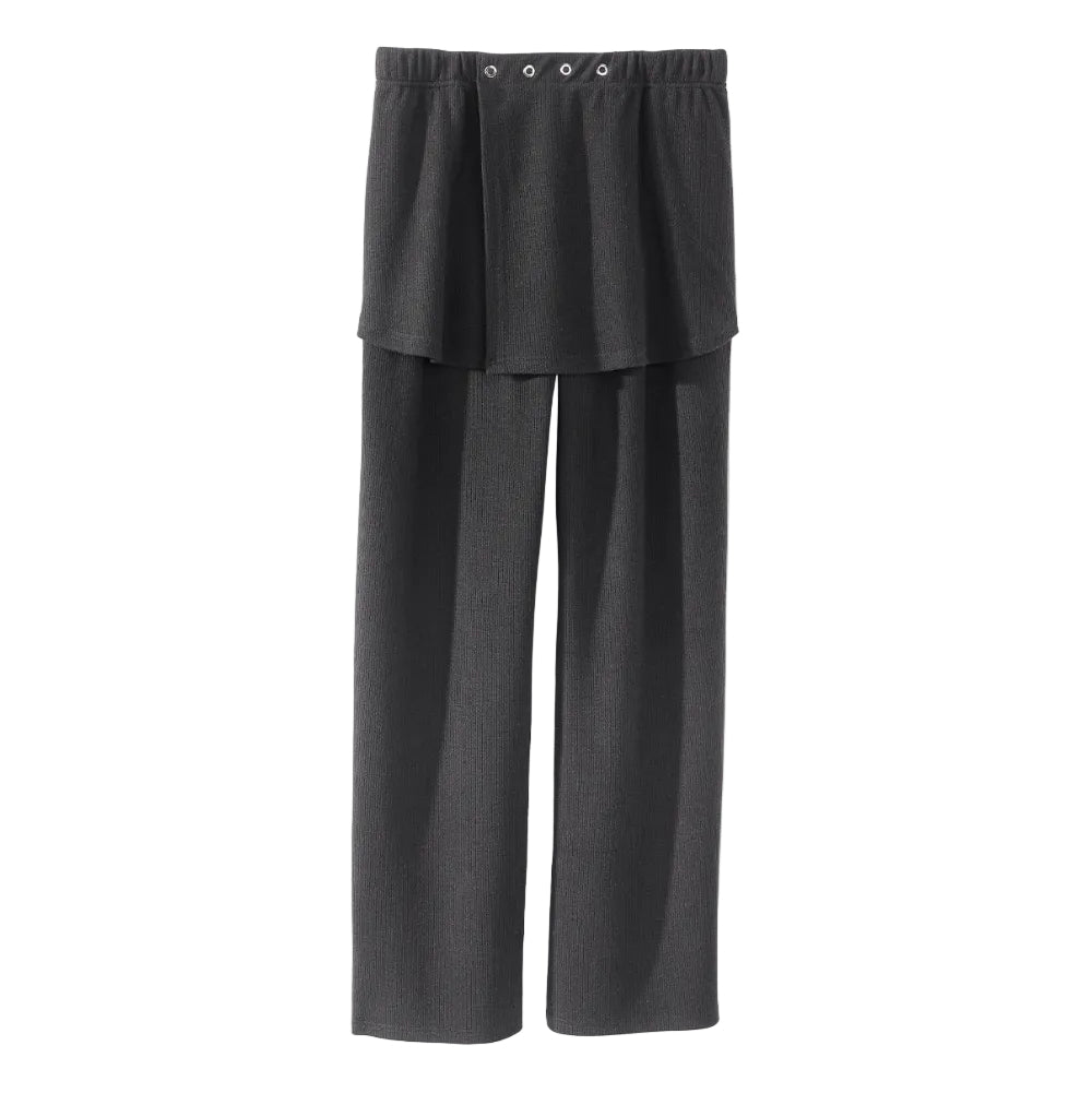 Women's Open Back Cozy Ribbed Pants
