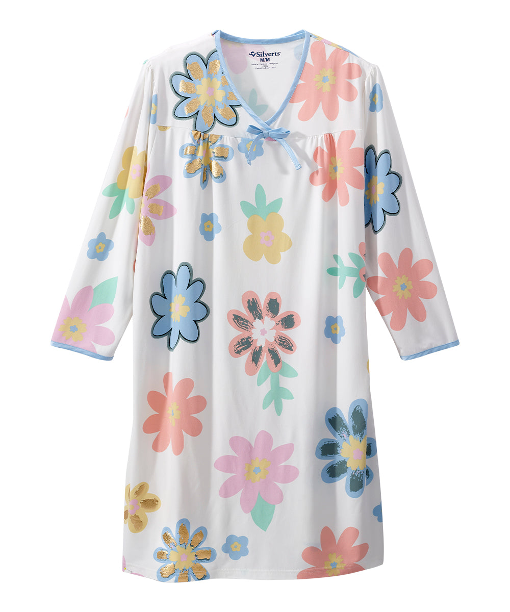 Women’s Open Back Long Sleeve Comfort Gown