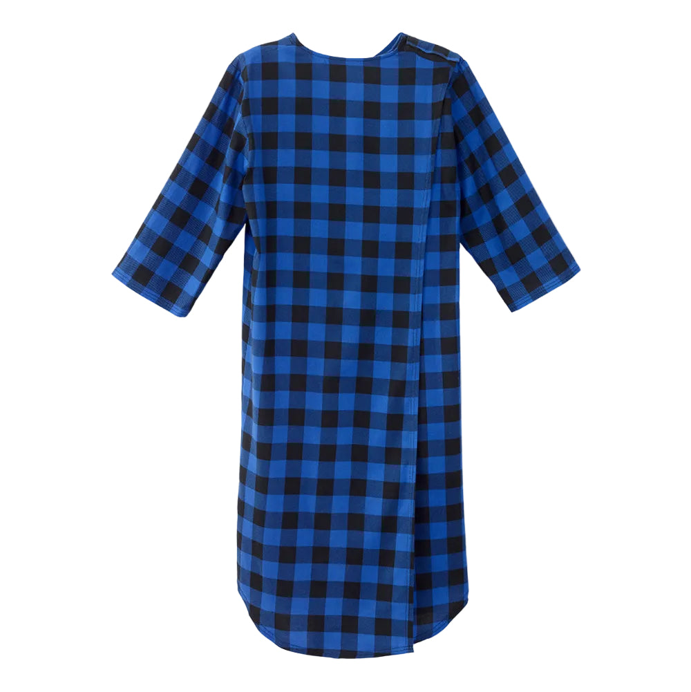 Men's Open Back Flannel Hospital Gown