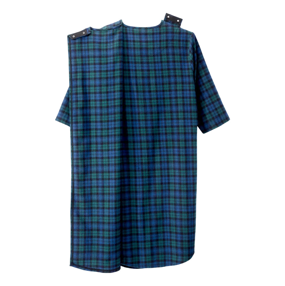 Men's Open Back Flannel Hospital Gown
