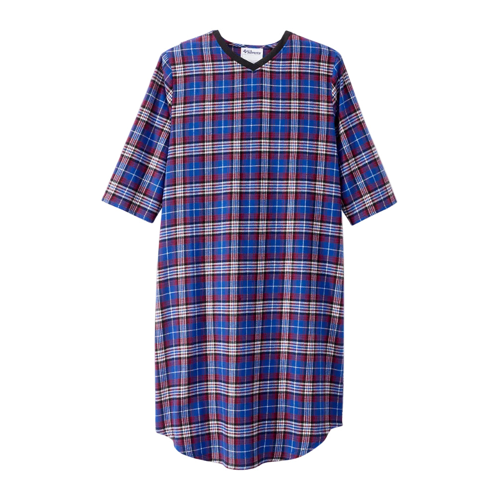 Men's Open Back Flannel Hospital Gown