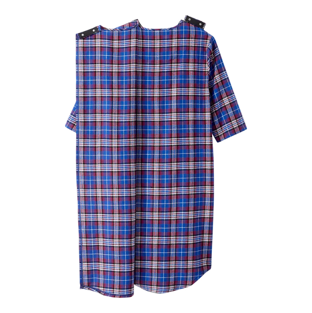 Men's Open Back Flannel Hospital Gown
