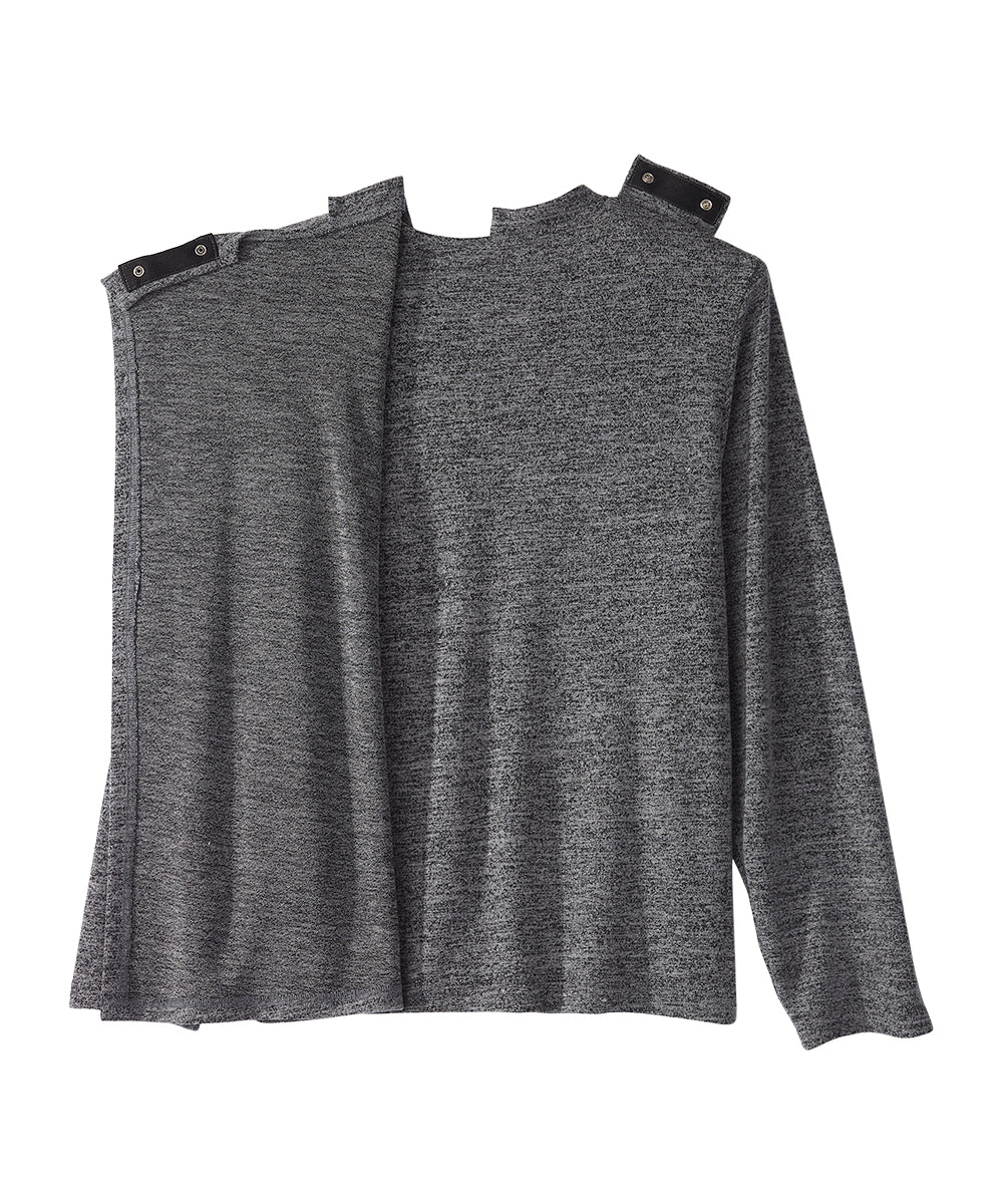 Women's Open Back Knit Button Top