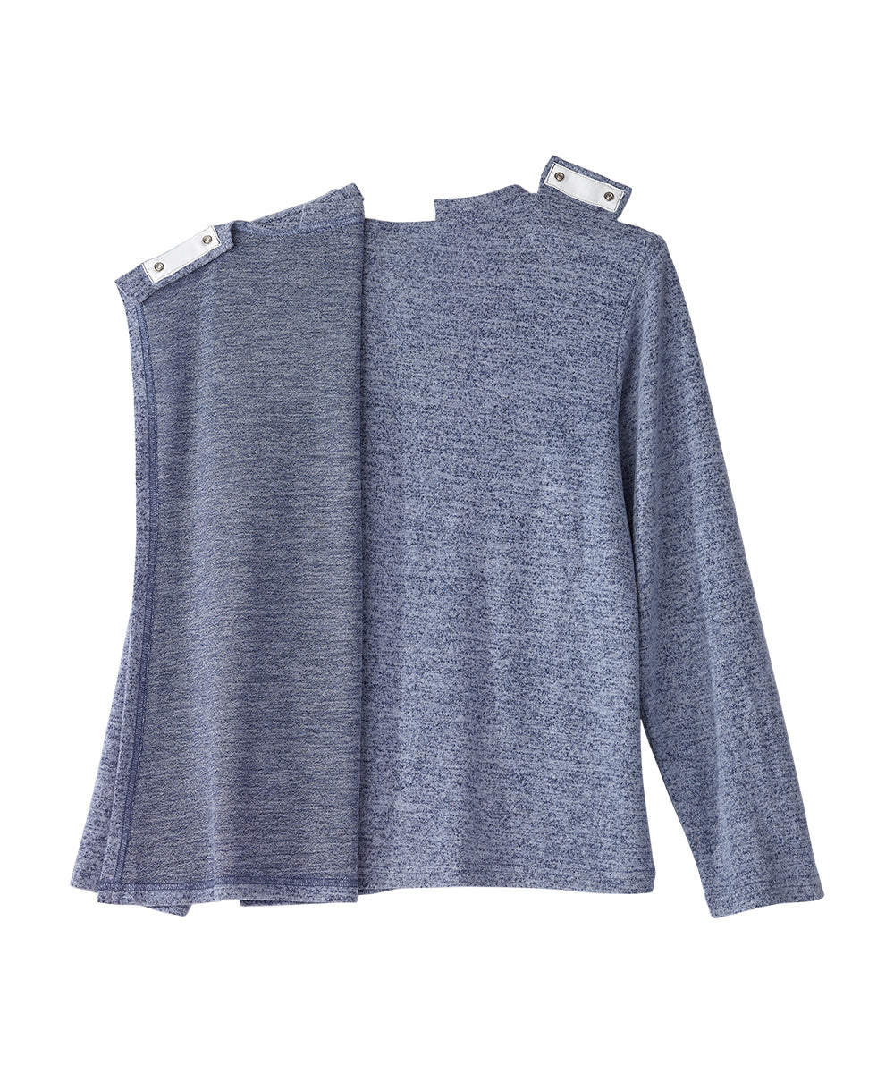 Women's Open Back Knit Button Top