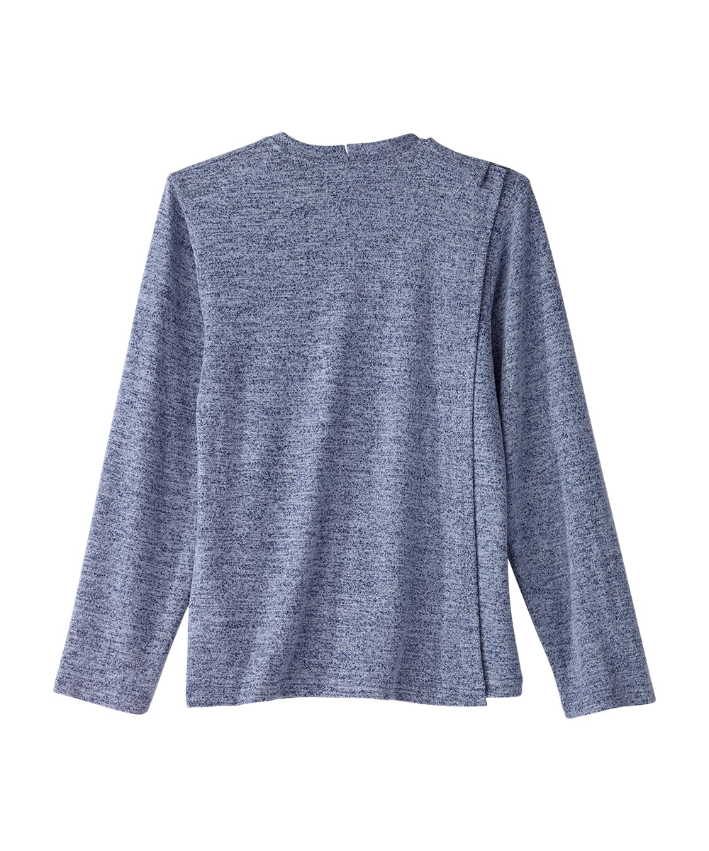 Women's Open Back Knit Button Top