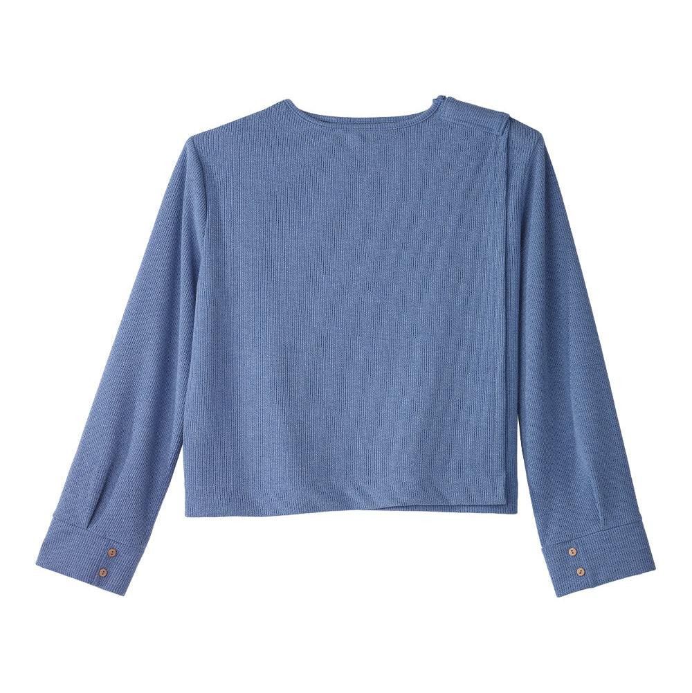 Women's Open Back Cozy Ribbed Top