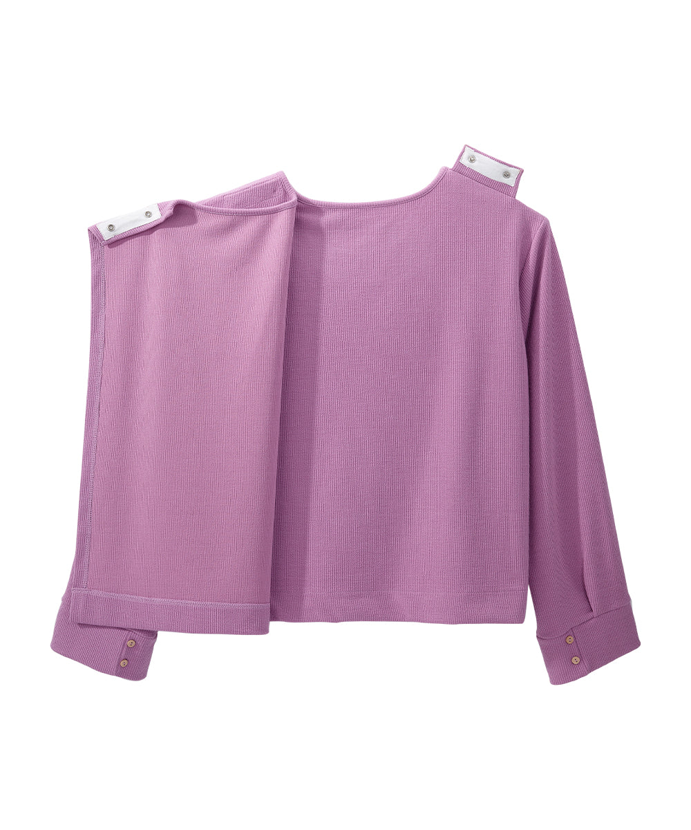 Women's Open Back Cozy Ribbed Top