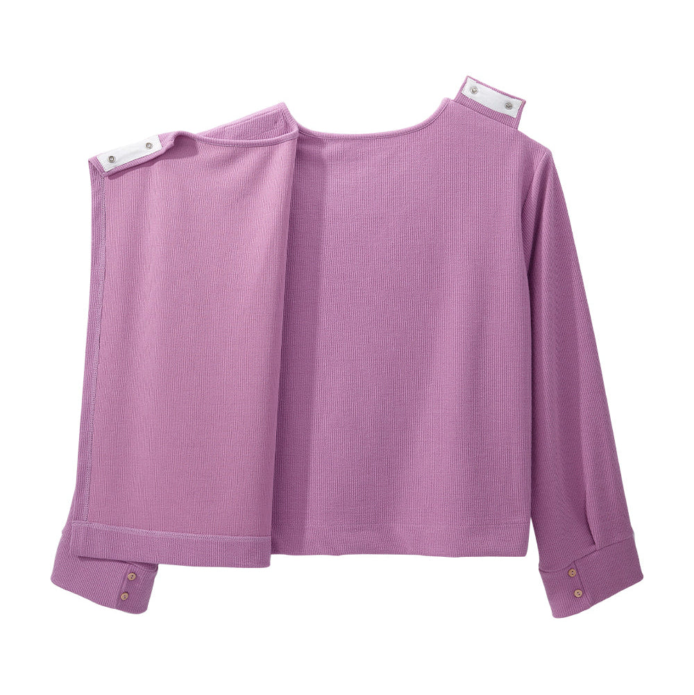 Women's Open Back Cozy Ribbed Top