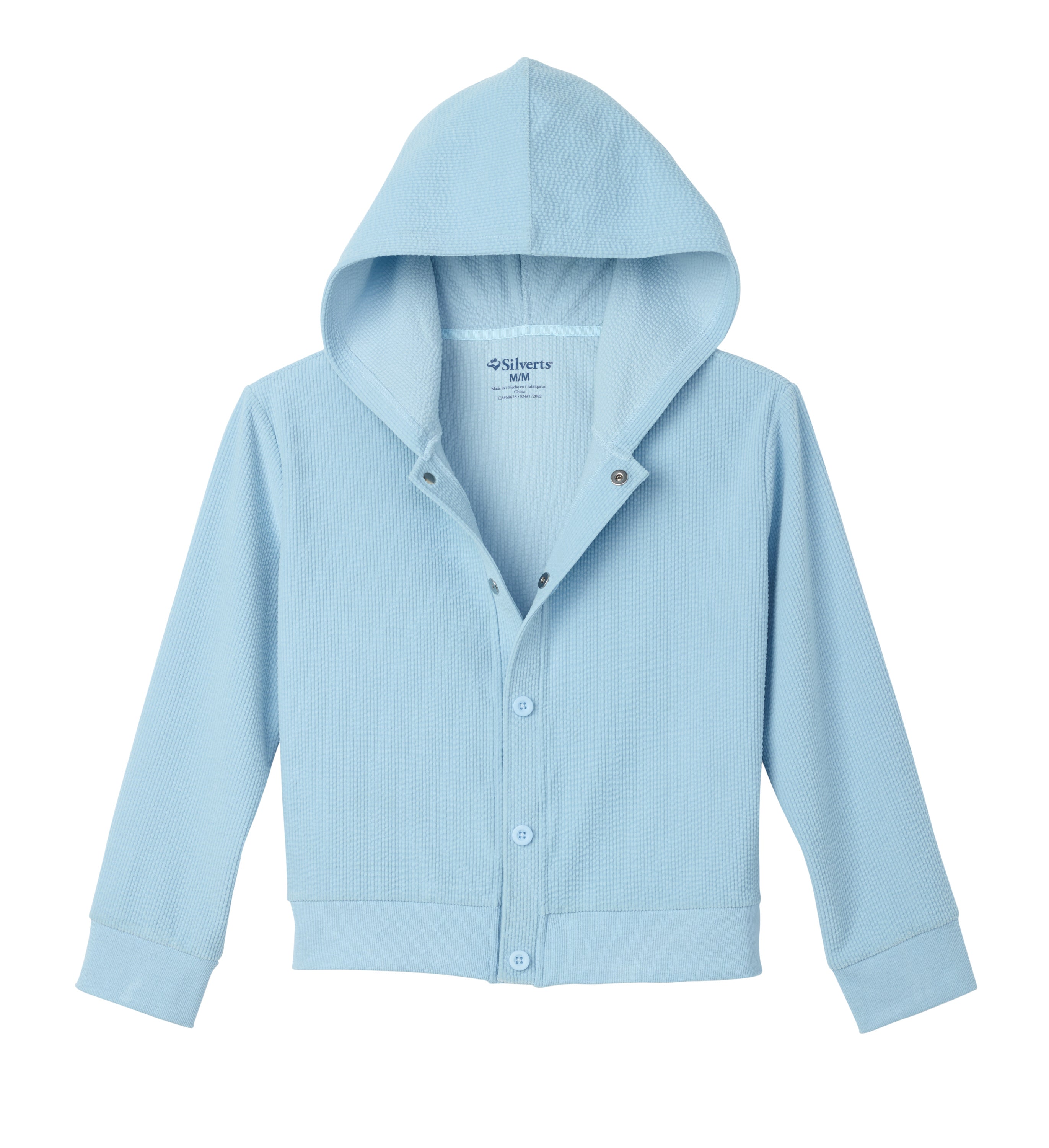 Women's Magnetic Button Rib Hoodie
