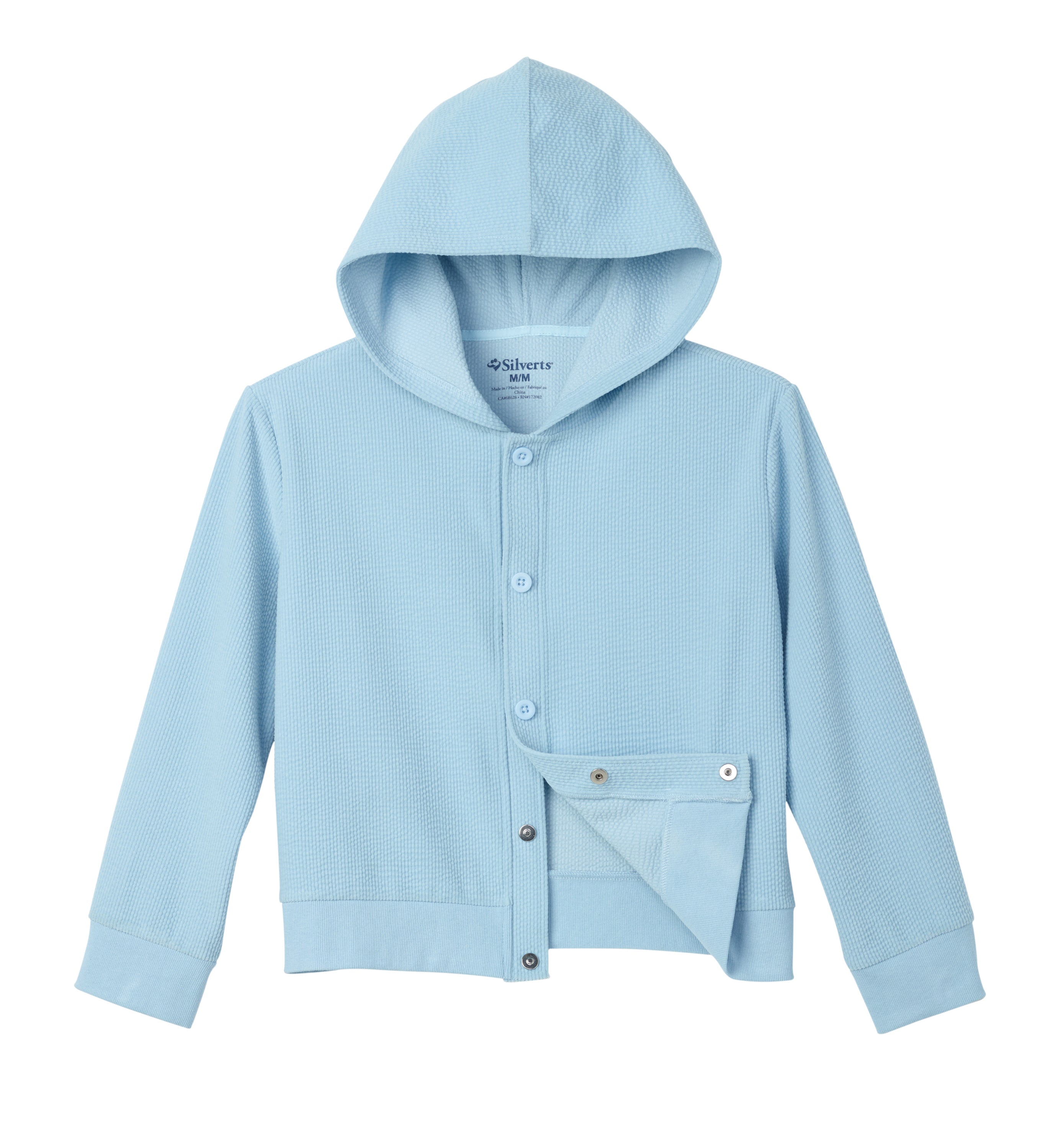 Women's Magnetic Button Rib Hoodie