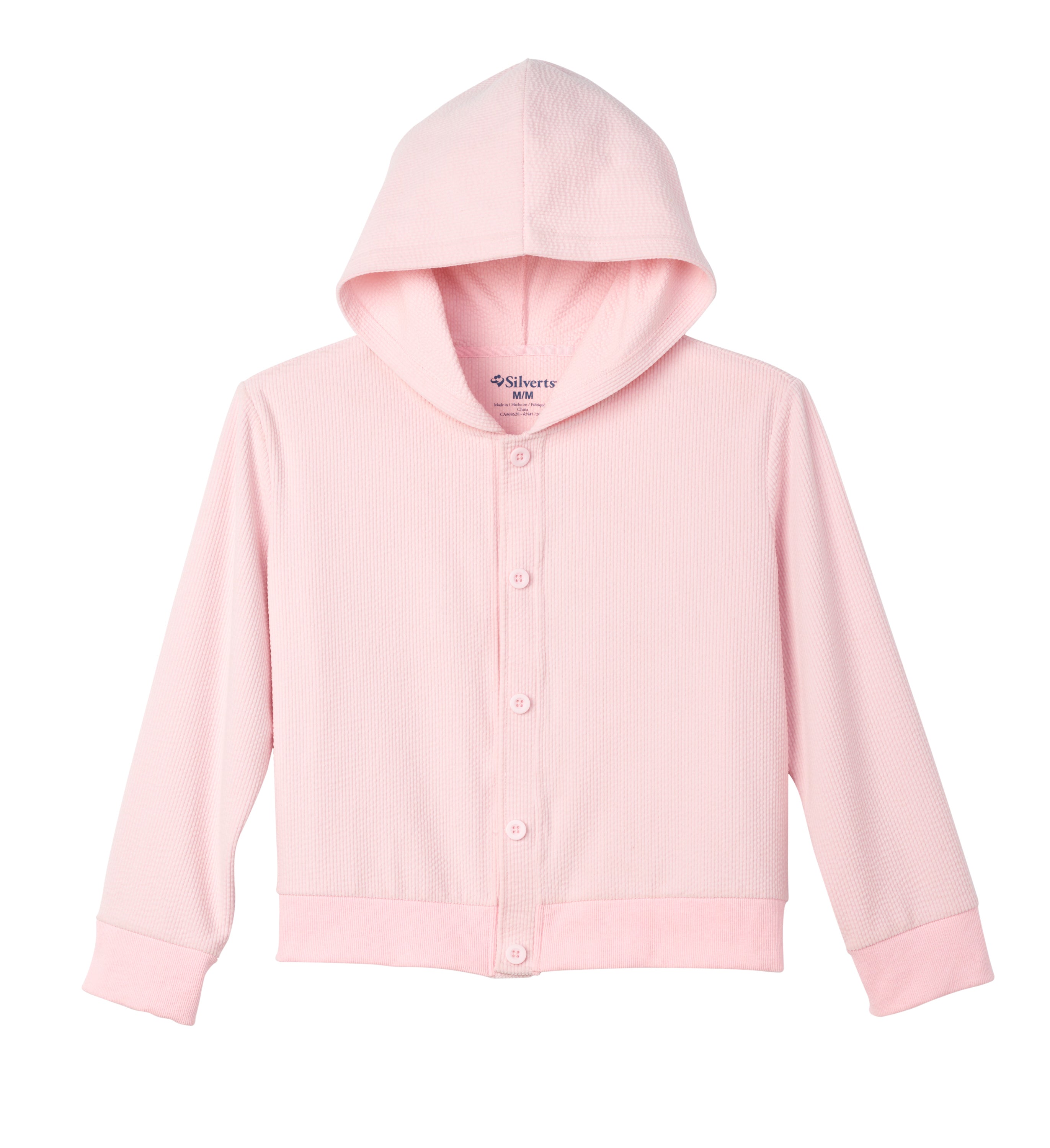Women's Magnetic Button Rib Hoodie