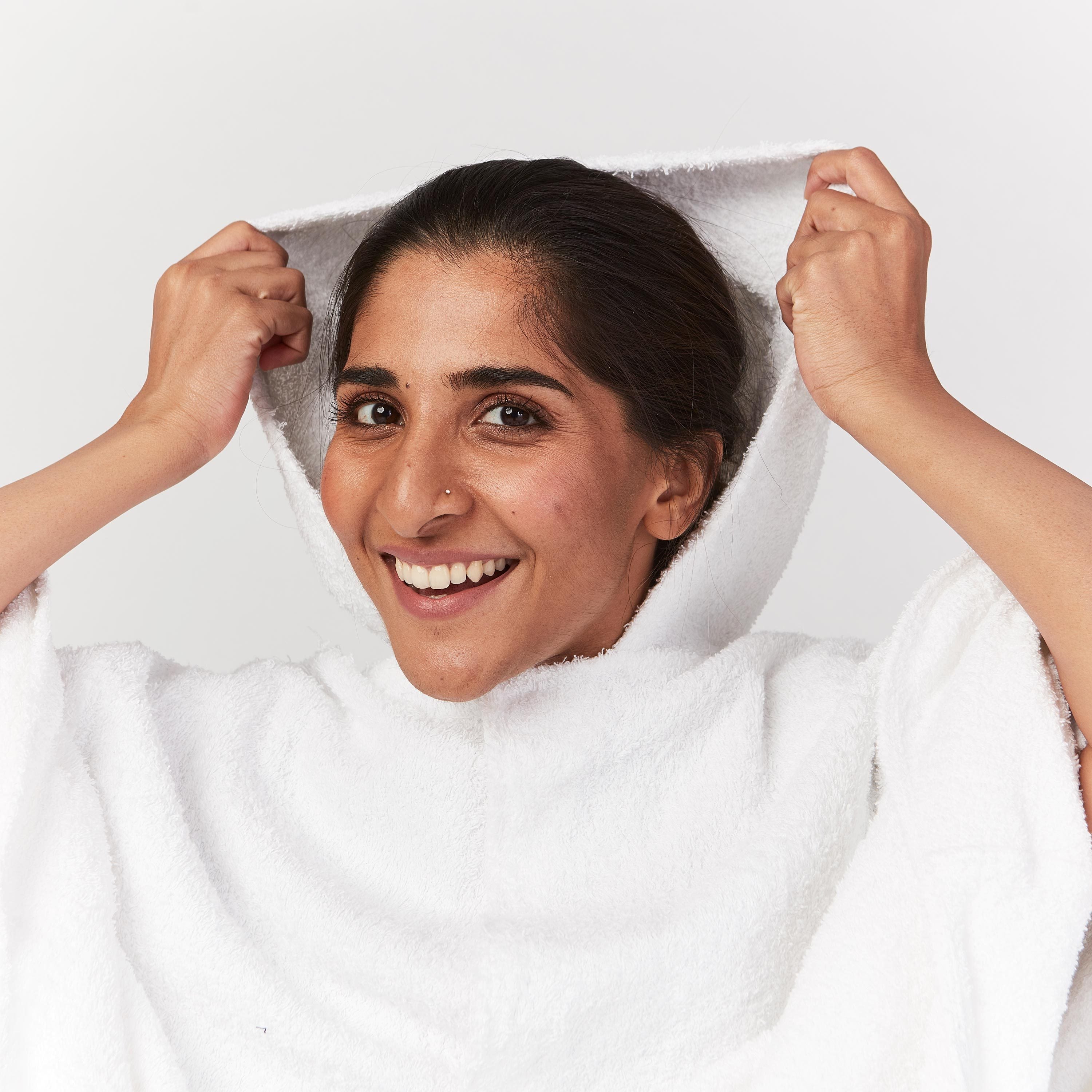 Unisex Classic Seated Bath Cape in 100% Premium Cotton