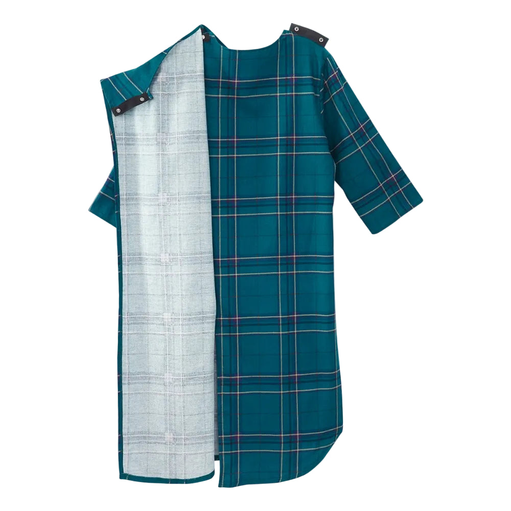 Men's Open Back Flannel Hospital Gown