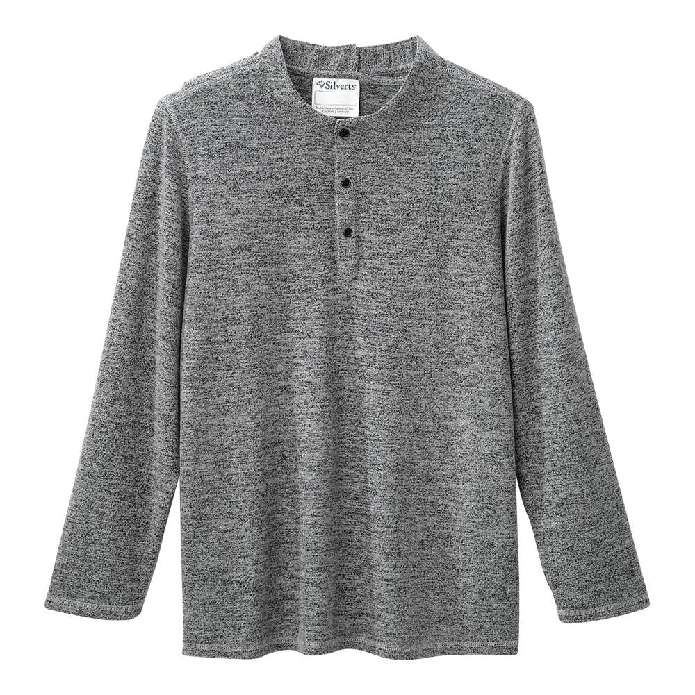 Men's Open Back Soft Henley Shirt