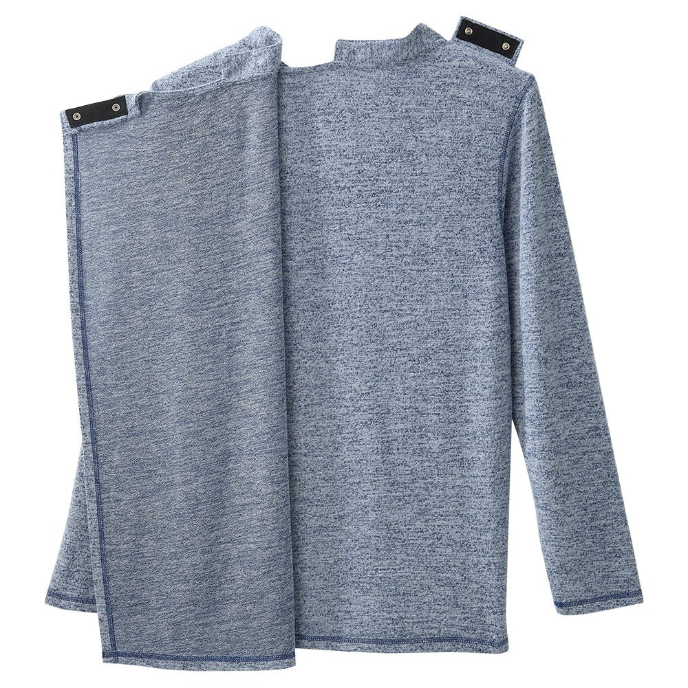 Men's Open Back Soft Henley Shirt