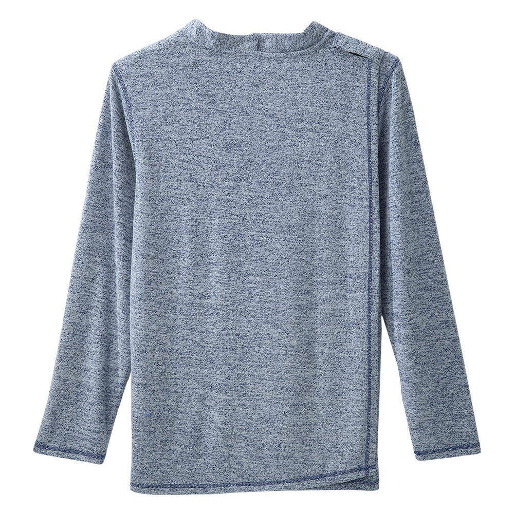 Men's Open Back Soft Henley Shirt