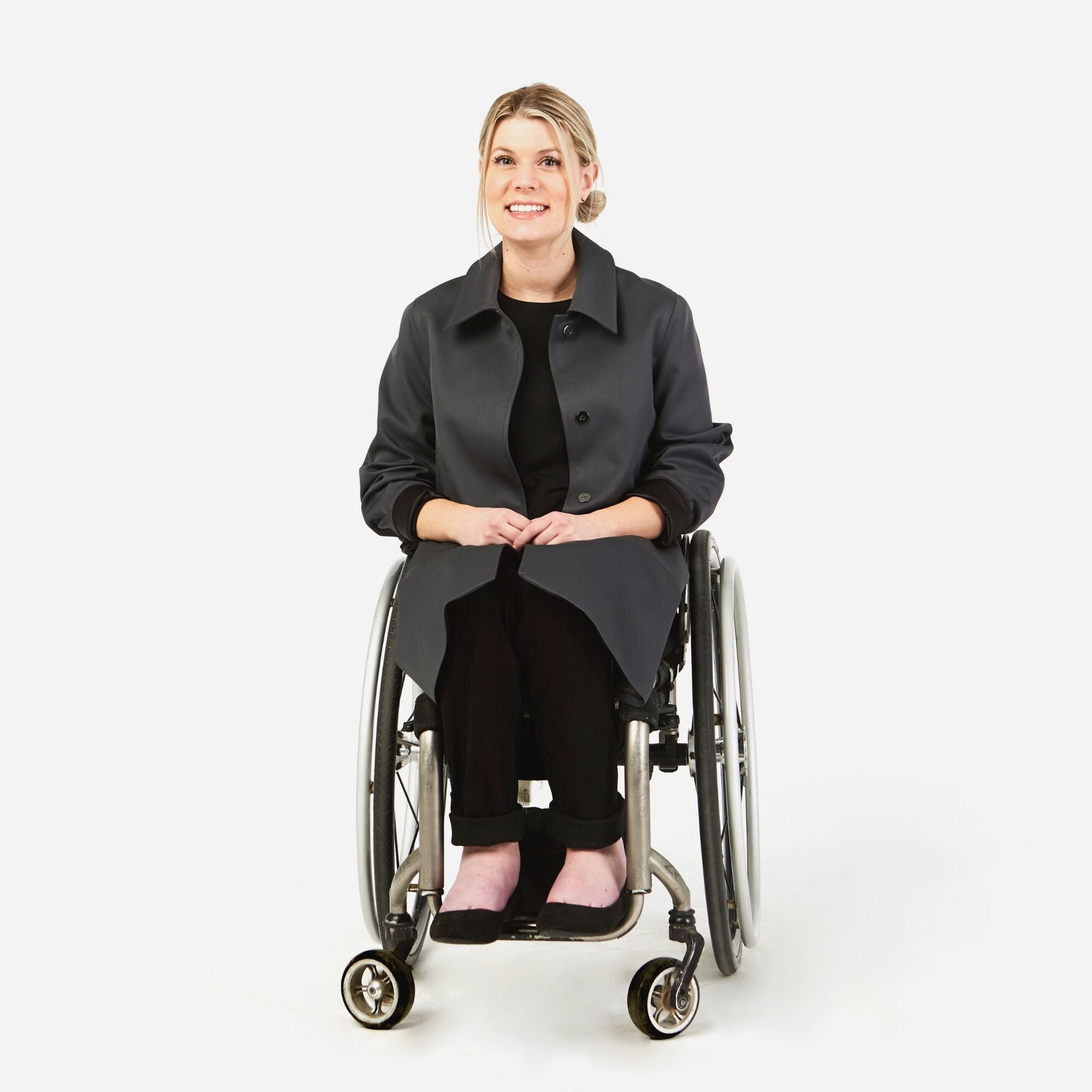 Women's Junction Trenchcoat in a Wheelchair Cut with Magnetic Closures