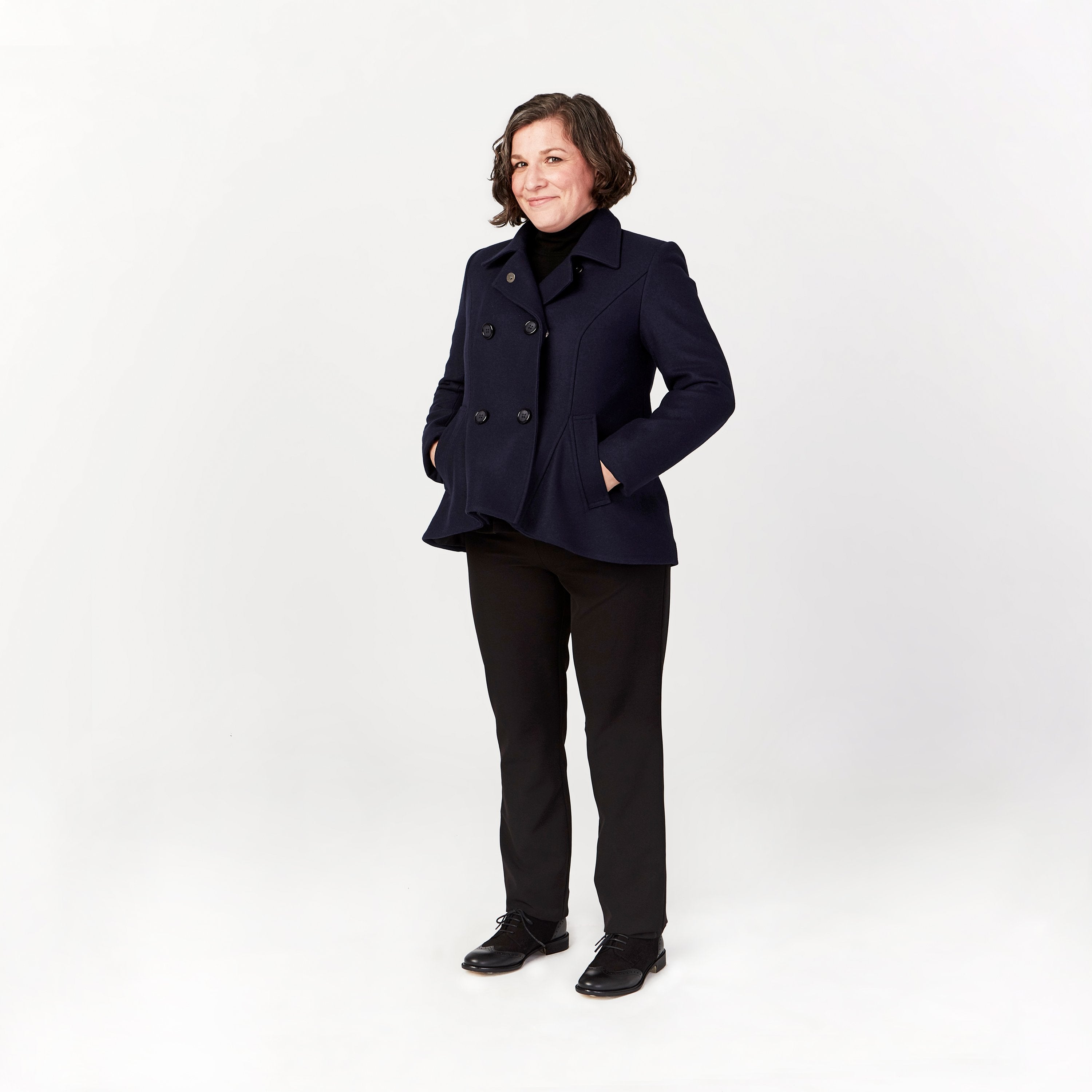 Seated Peacoat Magnetic Closure