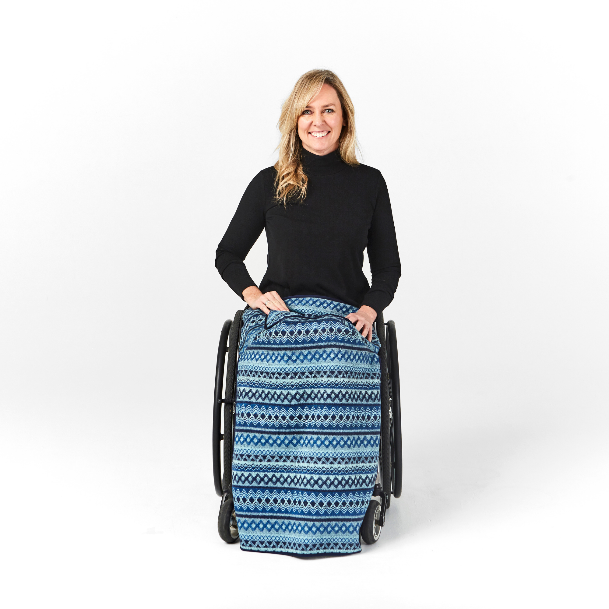 Seated Lap Blanket Argyle Knit