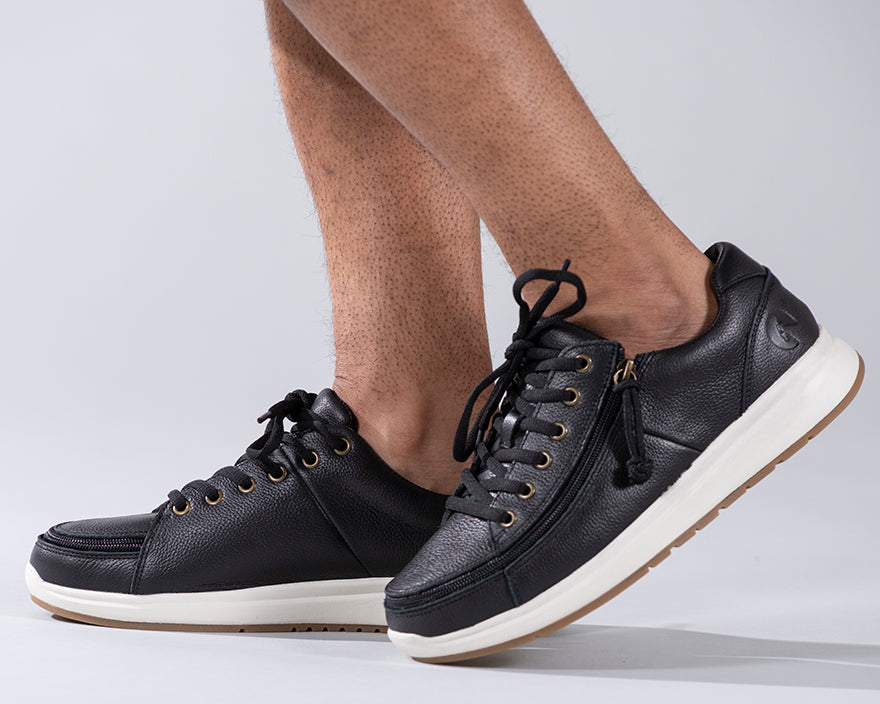 Men's Black Leather BILLY Comfort Lows