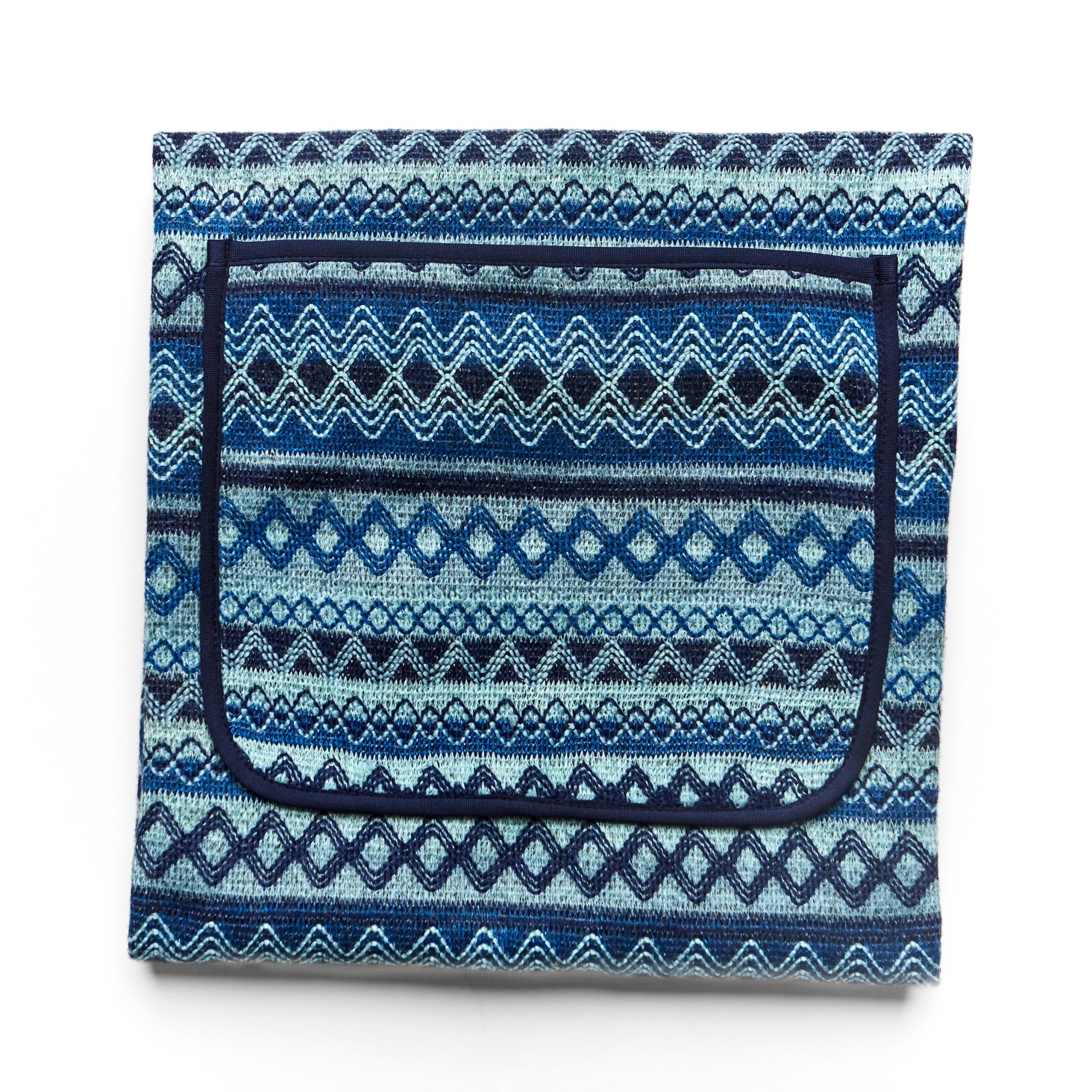 Seated Lap Blanket Argyle Knit