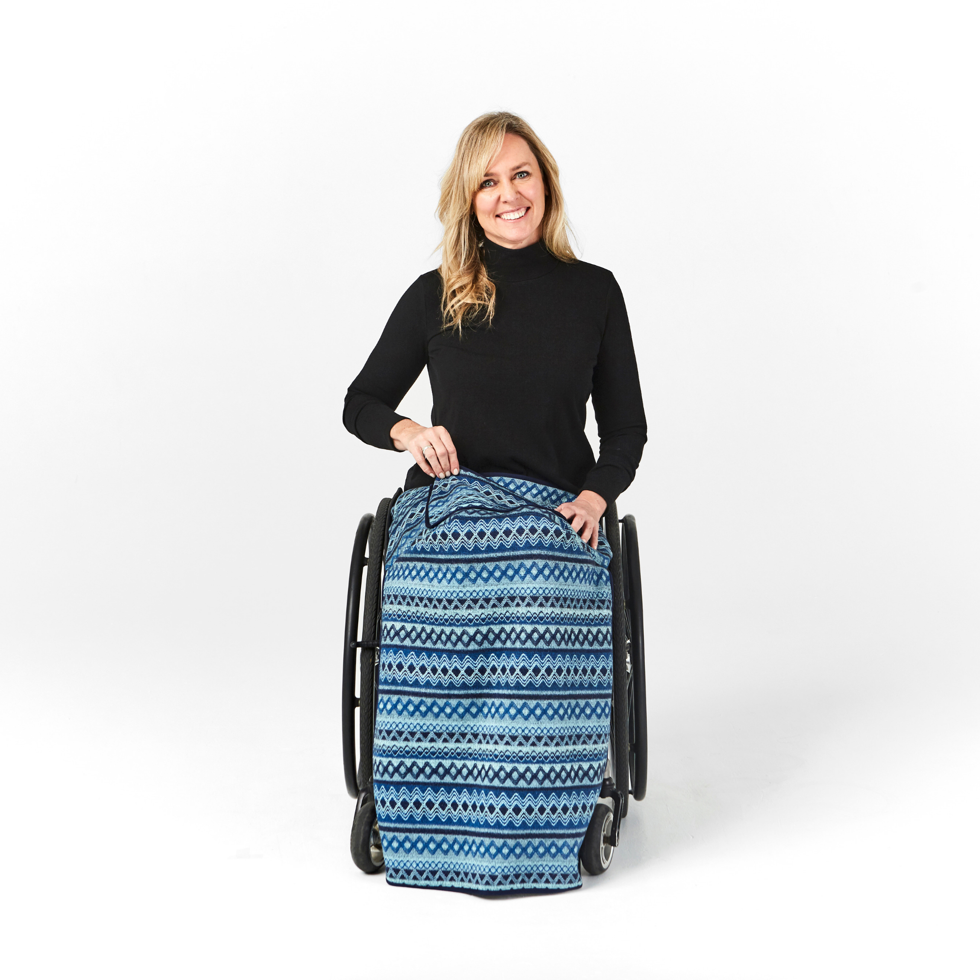 Seated Lap Blanket Argyle Knit