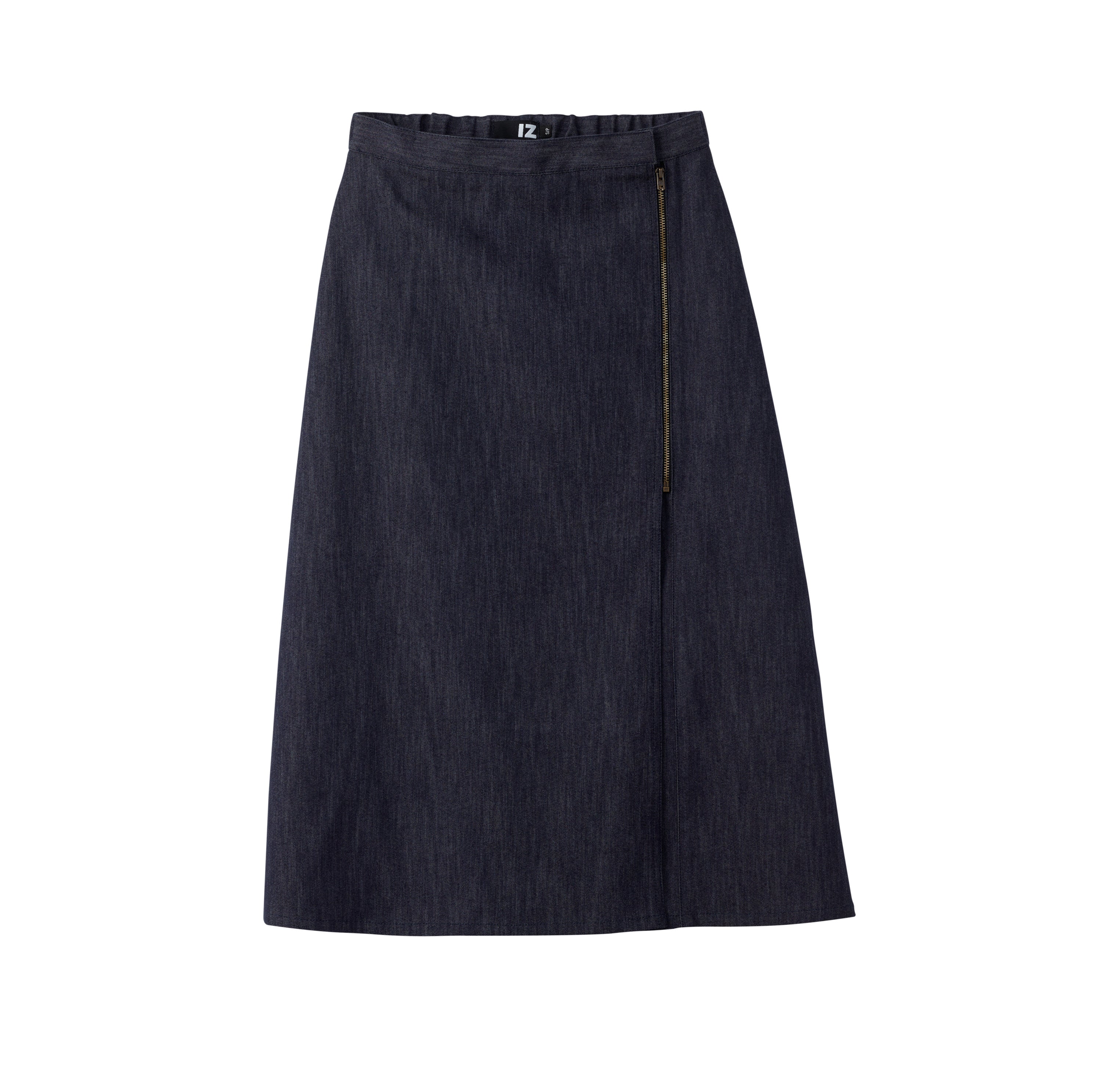 Women's Wrap Easy-Zip Denim Skirt