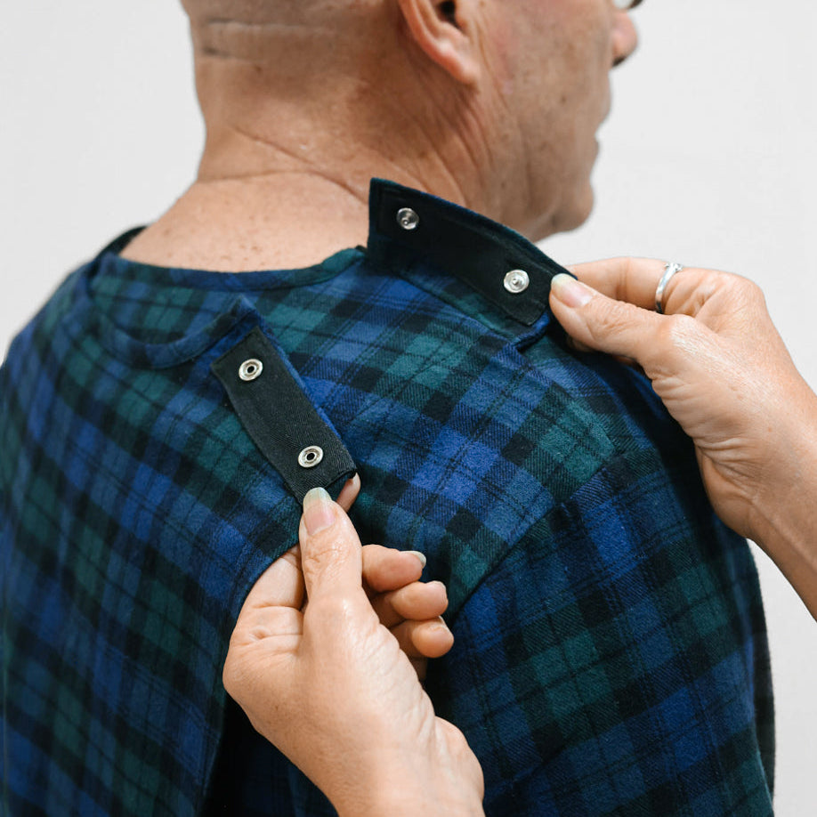 Men's Open Back Flannel Hospital Gown