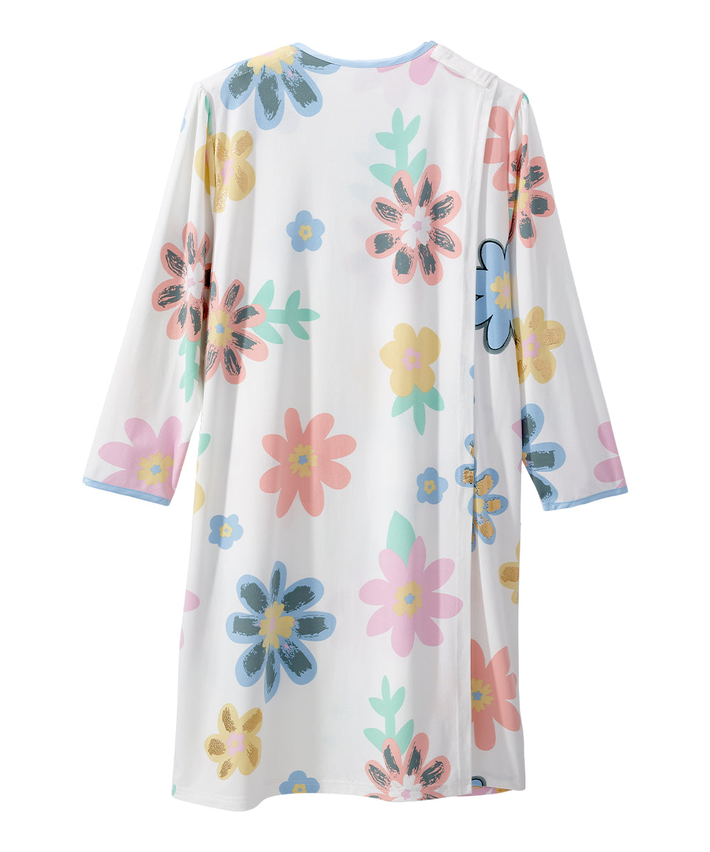 Women’s Open Back Long Sleeve Comfort Gown