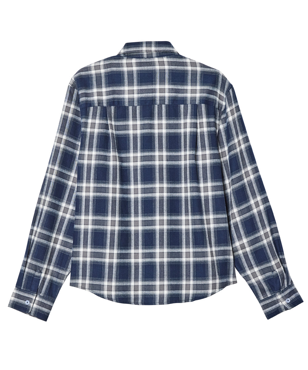 Men’s Flannel Magnetic Button Long Sleeve Shirt