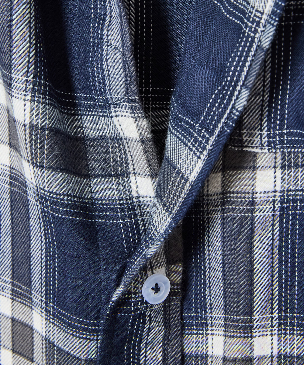 Men’s Flannel Magnetic Button Long Sleeve Shirt