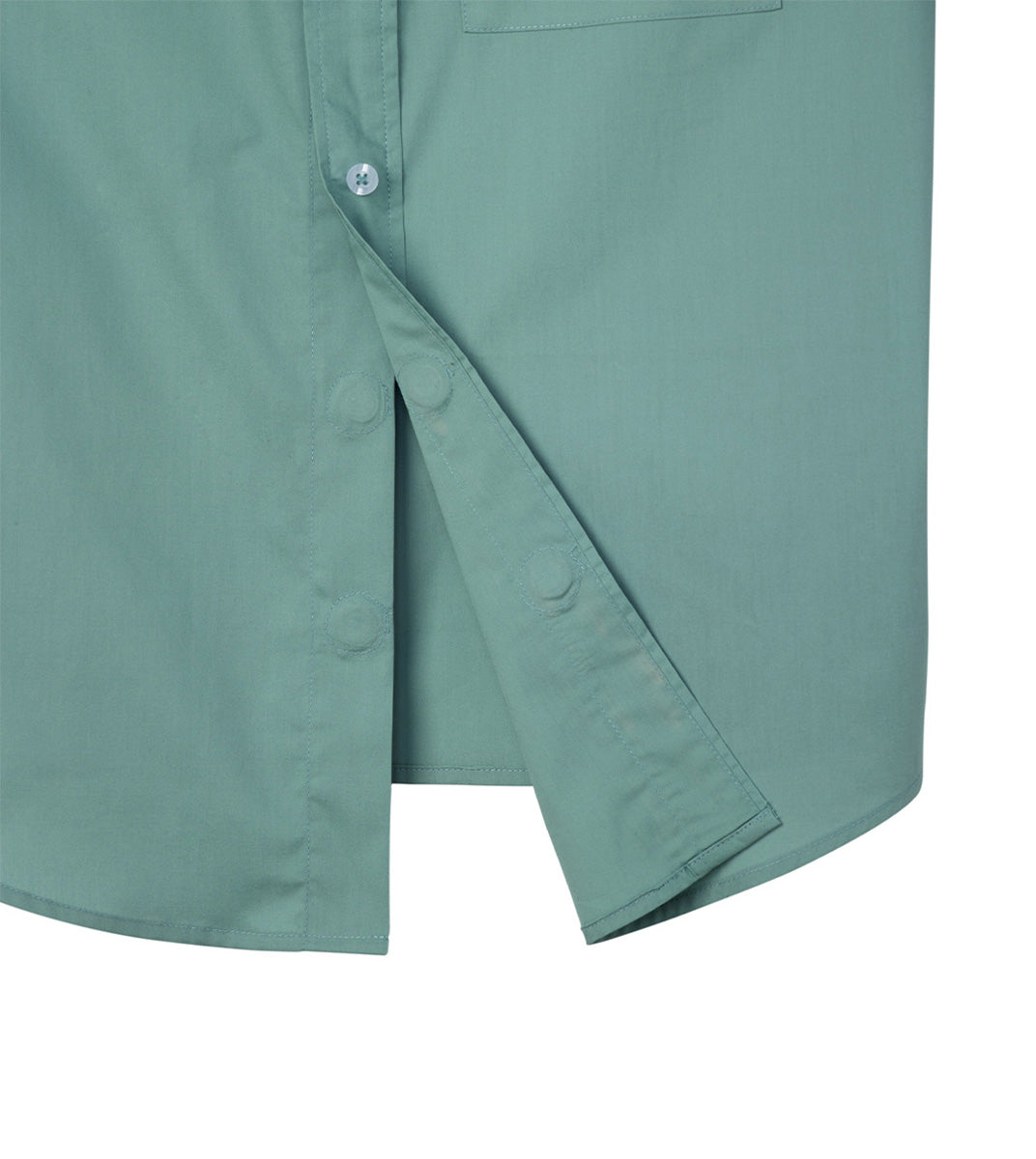 Men's Magnetic Button Poplin Shirt Dark Seafoam / S Men's Magnetic Button Poplin Shirt Dark Seafoam / S