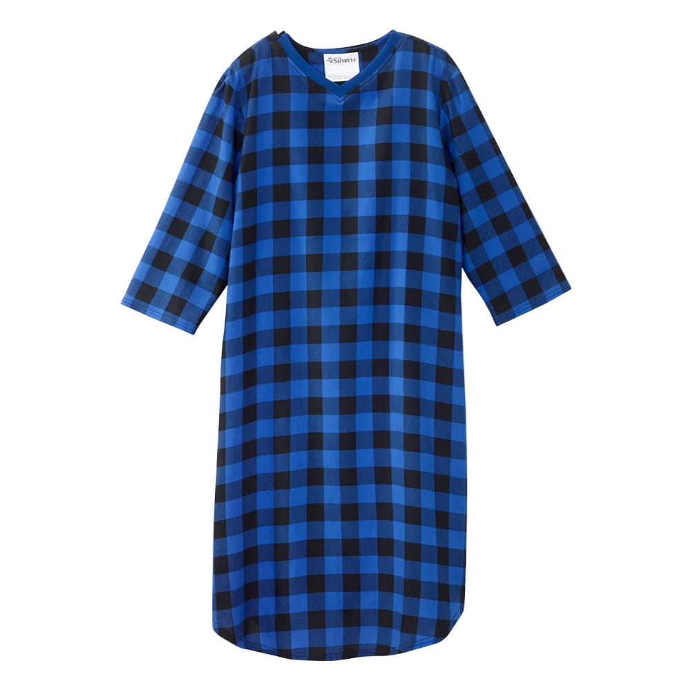 Men's Open Back Flannel Hospital Gown