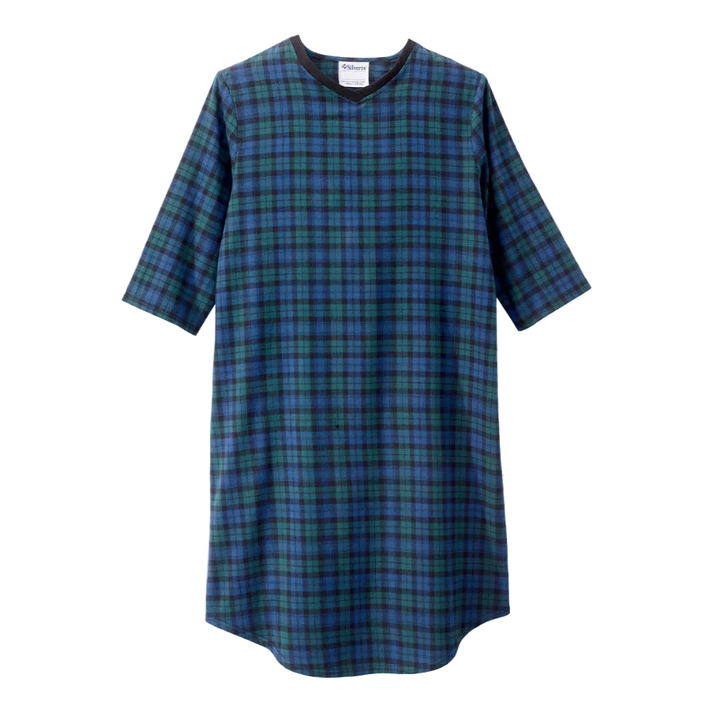 Men's Open Back Flannel Hospital Gown
