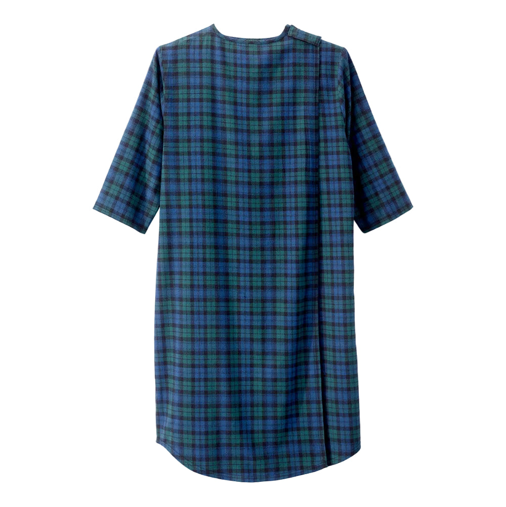 Men's Open Back Flannel Hospital Gown