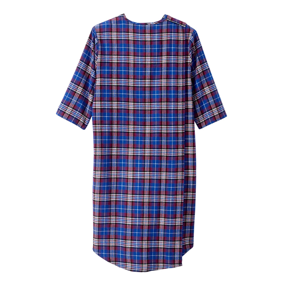 Men's Open Back Flannel Hospital Gown