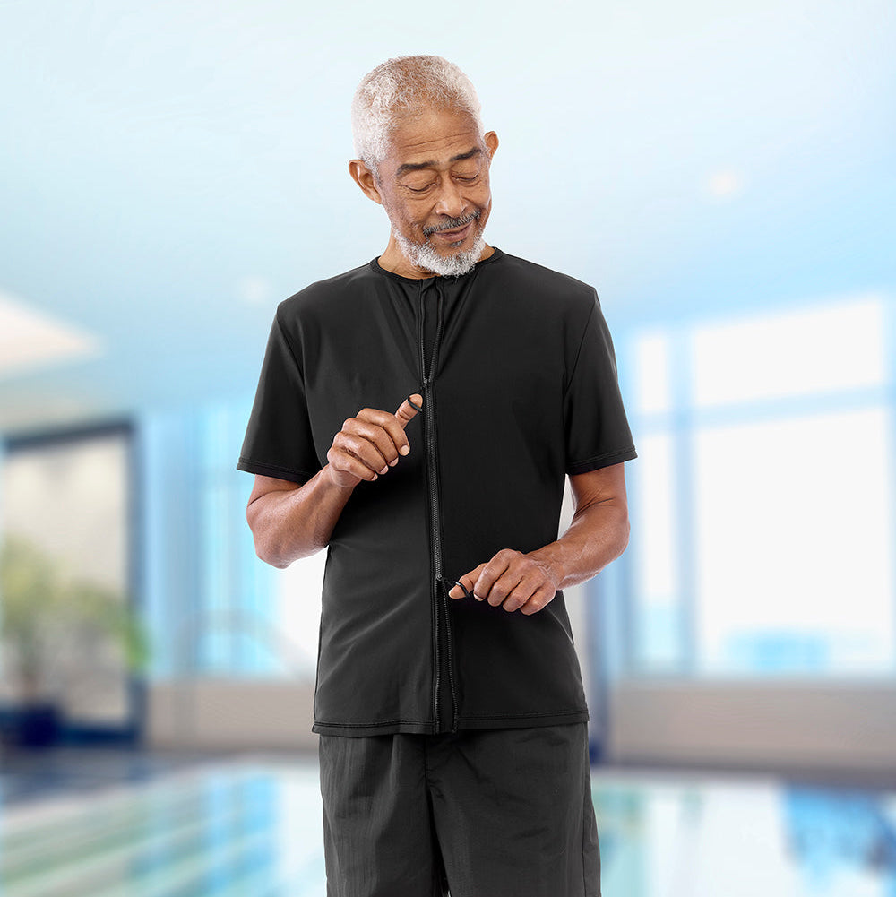 Men’s Adaptive Zip-Front Swim Rash Guard