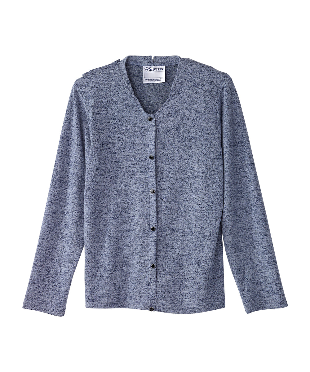 Women's Open Back Knit Button Top