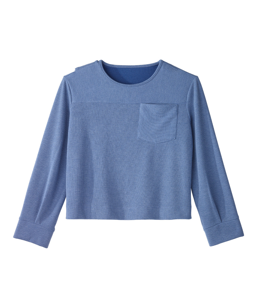 Women's Open Back Cozy Ribbed Top