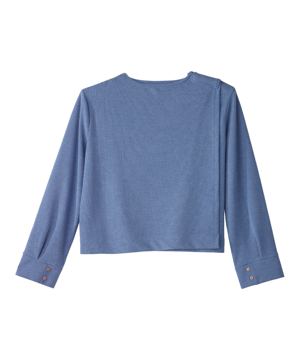 Women's Open Back Cozy Ribbed Top