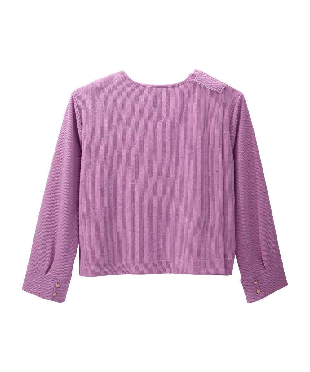 Women's Open Back Cozy Ribbed Top