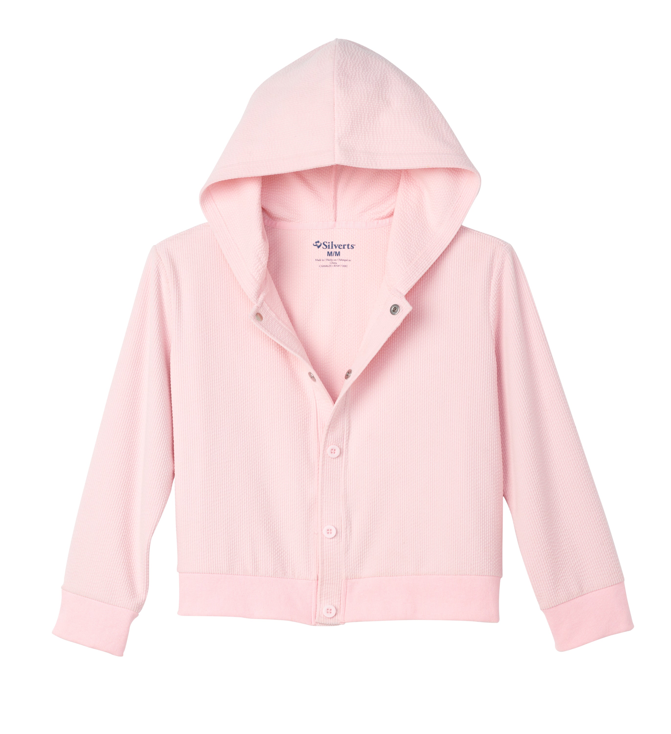 Women's Magnetic Button Rib Hoodie