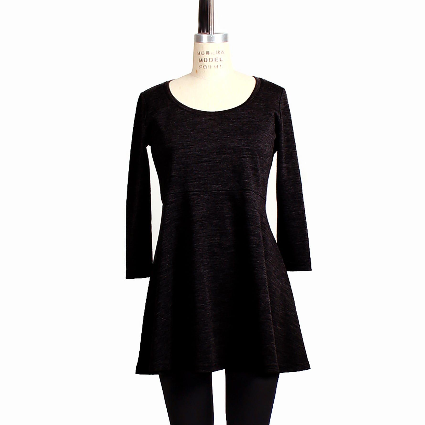 Merino Wool Empire Waist Jersey Dress