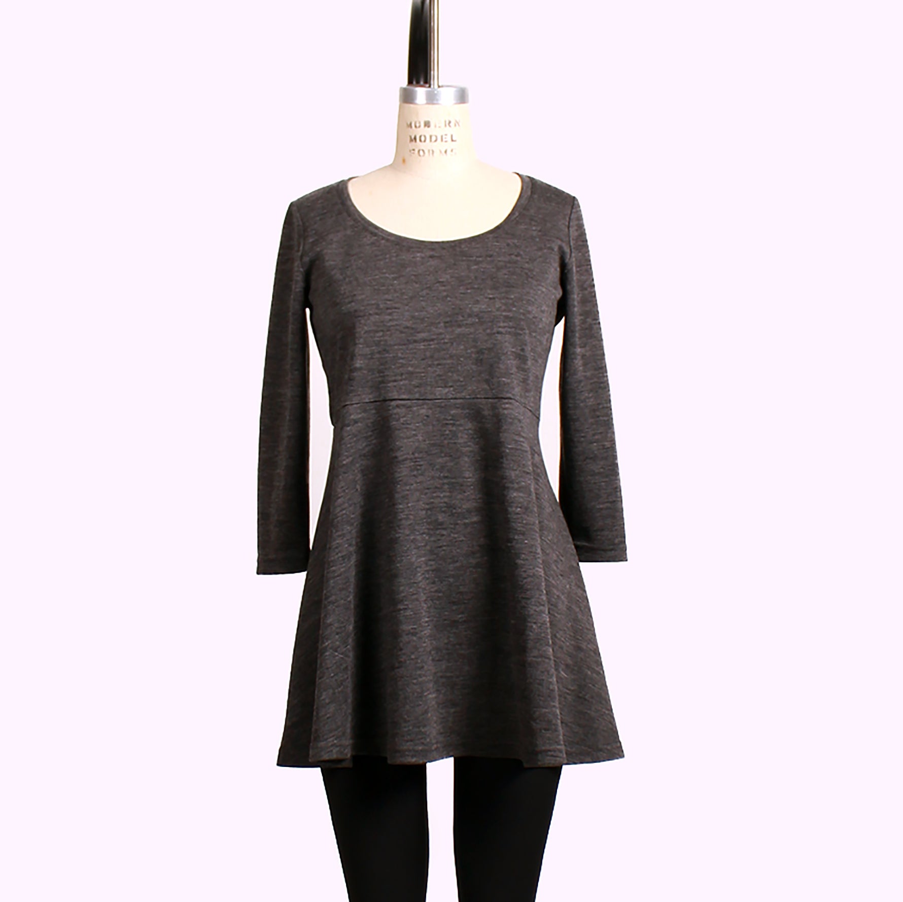 Merino Wool Empire Waist Jersey Dress