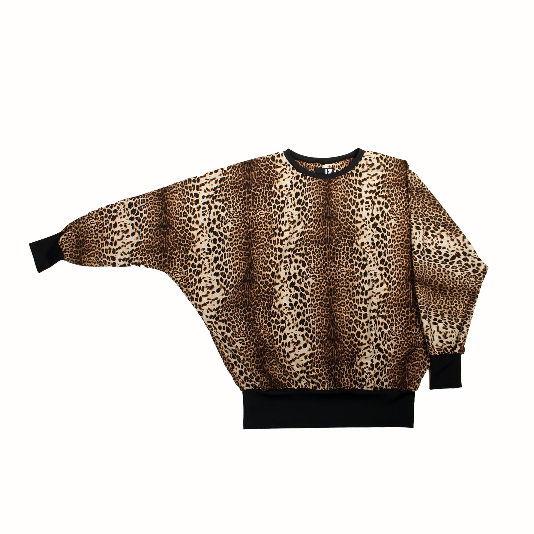 Leopard Print Dolman Sleeve Top