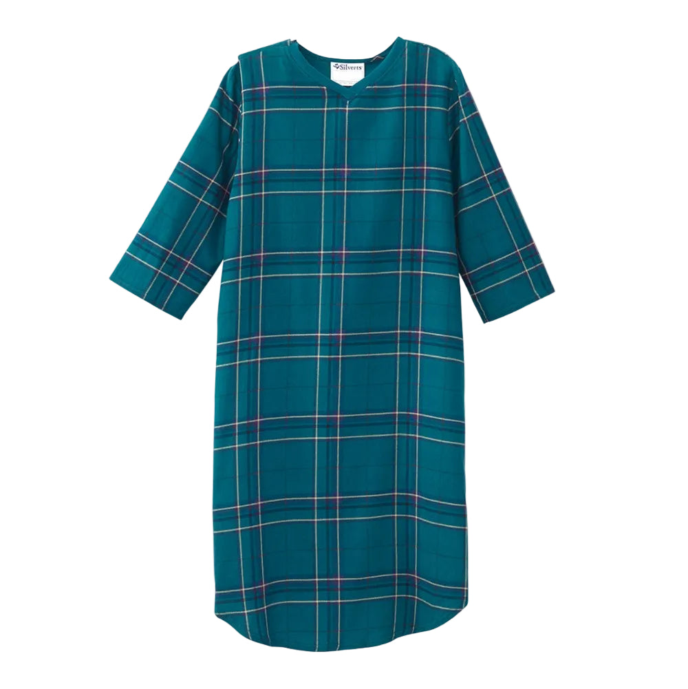 Men's Open Back Flannel Hospital Gown