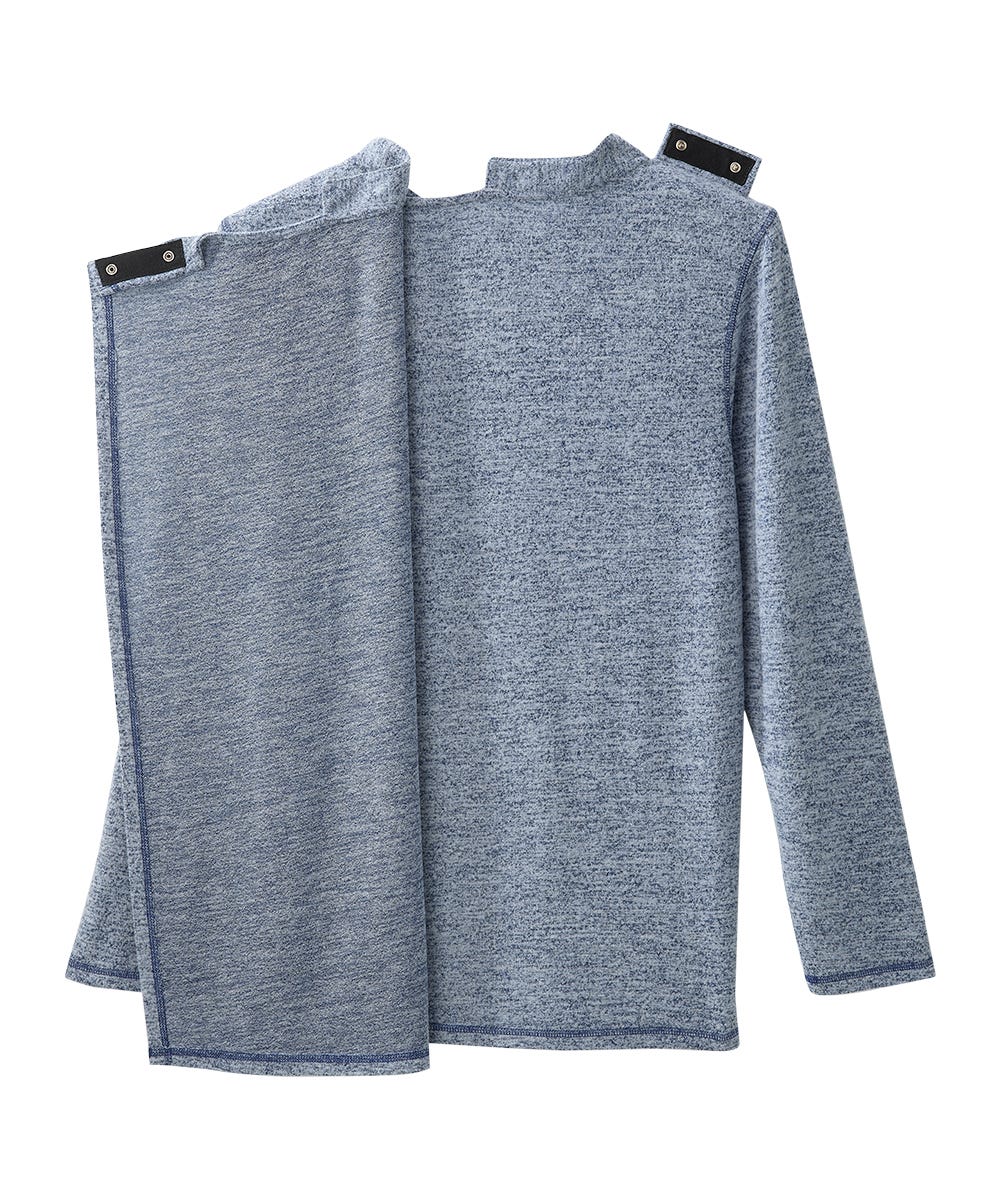 Men's Open Back Soft Henley Shirt