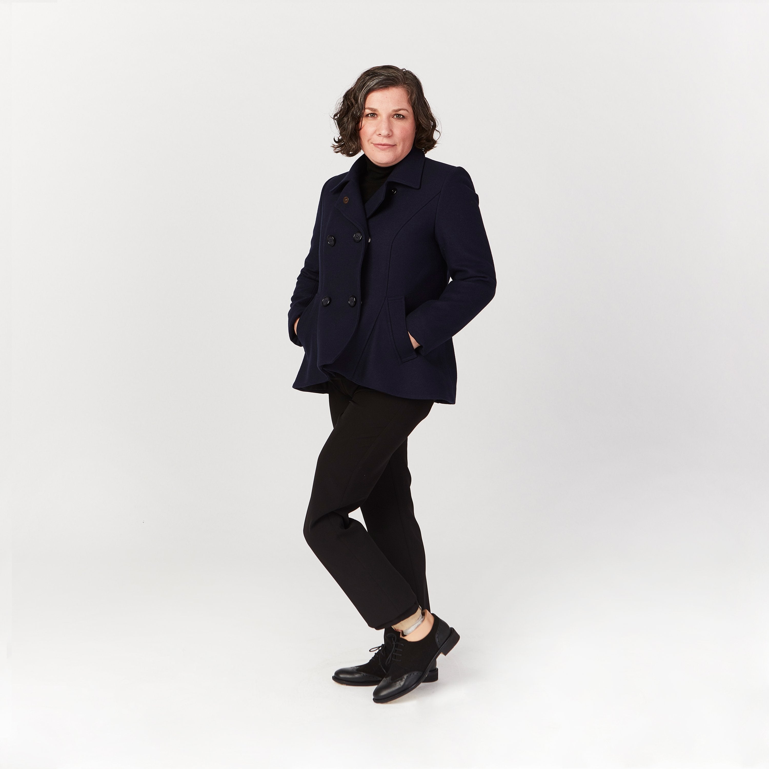 Seated Peacoat Magnetic Closure